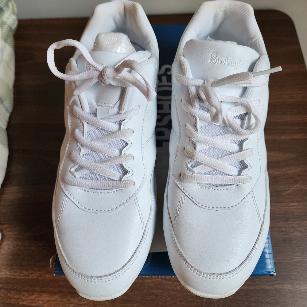 White Cheer Sneakers with Logo